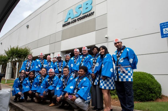ASB staff wearing Happi coat
