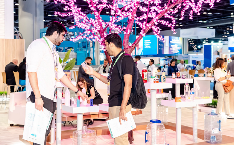 Visitors inspect some of the many unique container concepts on display